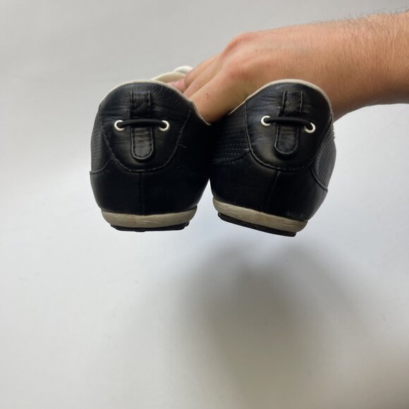 VTG Y2K 90s Lacoste Sport Black Leather Sneakers Straps Women’s Sz 9 US Retro - Picture 8 of 14